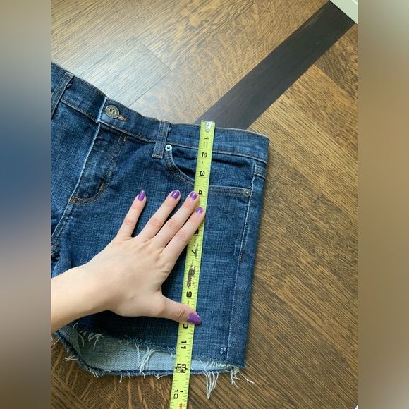 Vintage Y2K Early 2000’S JUICY COUTURE Distressed Denim Shorts Women’s Size 29 - Picture 7 of 16